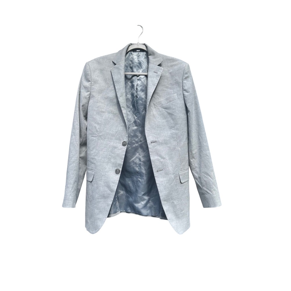 DKNY Men's Gray Blazer‎ Jacket Business Casual Modern Fit 36R